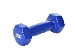 Гантель для фітнесу з вініловим покриттям 1 кг